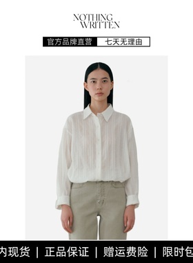 【现货】NOTHING WRITTEN宋慧乔同款衬衫女休闲翻领外搭长袖上衣