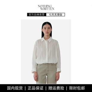【现货】NOTHING WRITTEN宋慧乔同款衬衫女休闲翻领外搭长袖上衣