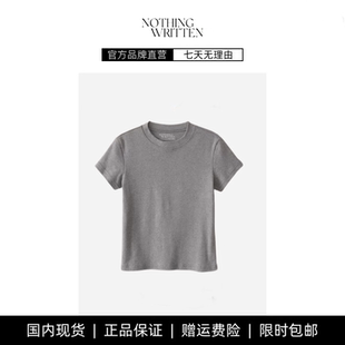 【现货】NOTHING WRITTEN短袖女新款休闲宽松简约慵懒随性纯色T恤