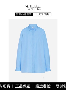 【现货】NOTHING WRITTEN蓝色衬衫女衬衣简约设计百搭气质上衣装