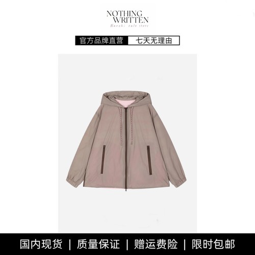 【现货】NOTHING WRITTEN连帽运动羽绒服羽绒外套女轻运动双面穿