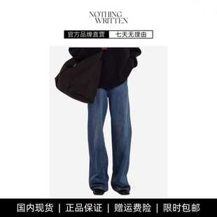 WRITTEN小众设计宽腿牛仔裤 NOTHING 复古直筒显瘦老爹裤 现货