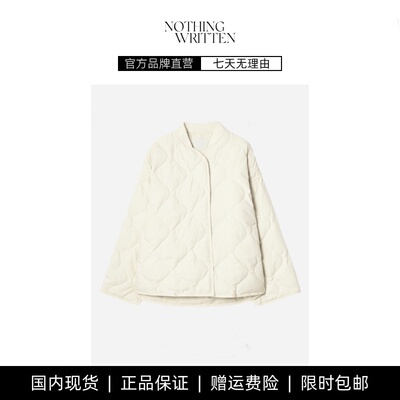 【现货】NOTHING WRITTEN羽绒服女宽松版型菱格纹理绗缝夹克外套