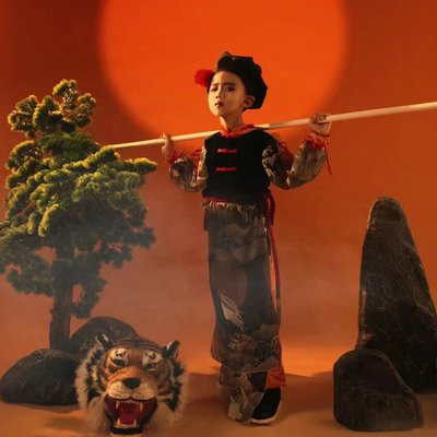 六一武松打虎演出服装儿