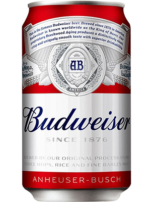 Budweiser百威经典330ml*24易拉罐装整箱原麦汁浓度纯正啤酒新鲜