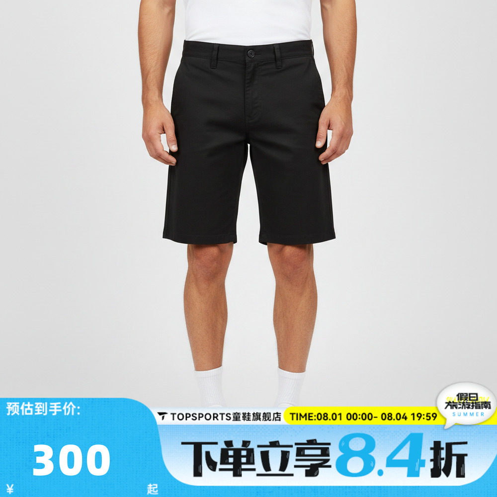 滔搏VANS范斯男子运动休闲短裤VN000TCWBLK