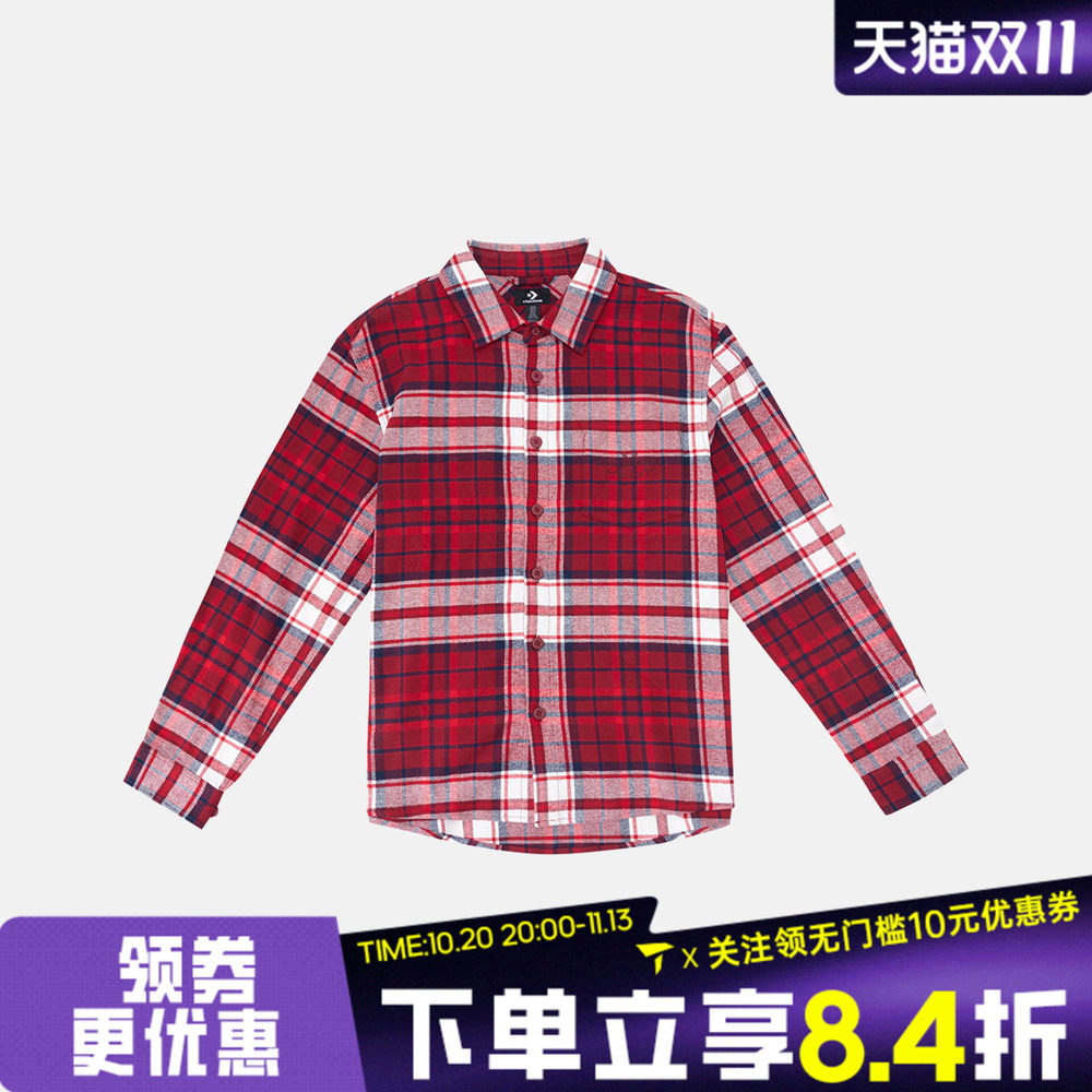 滔搏converse匡威男女运动休闲长袖衬衫UCJ393-B35