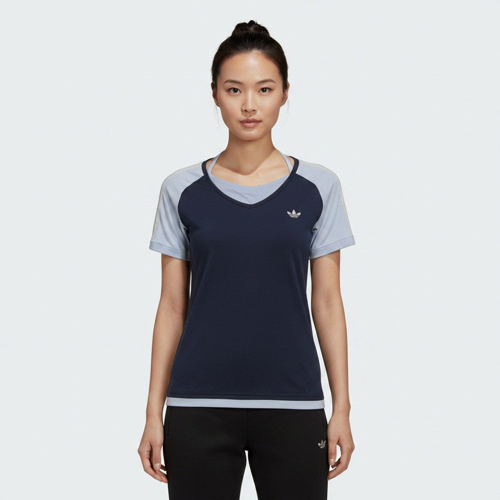滔搏adidas阿迪达斯三叶草女子VINTAGE TEE运动休闲短袖T恤KY8129