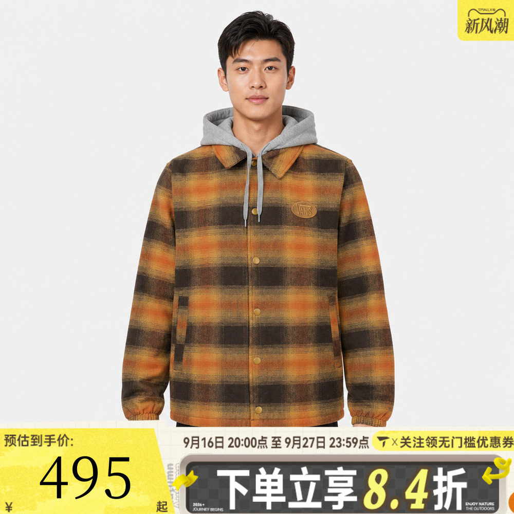 滔搏VANS范斯男子Torrey Coaches运动休闲夹克外套VN000U343N1