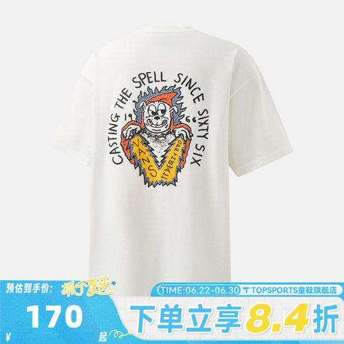 滔搏VANS范斯男子WITCH BEAR SS TEE运动休闲短袖T恤VN000TKAFS8