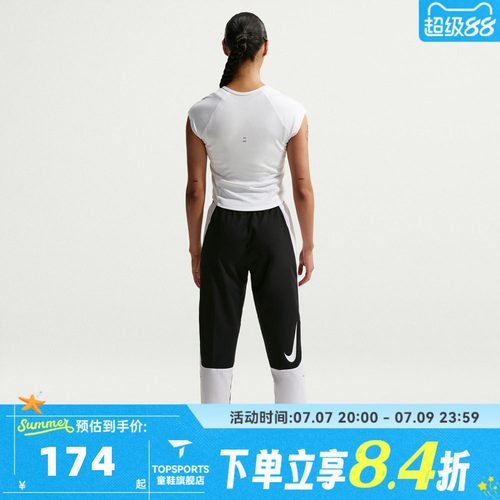 NIKE耐克女子AS TEMPO SWOOSH RUN DF运动休闲短袖T恤II5520-100