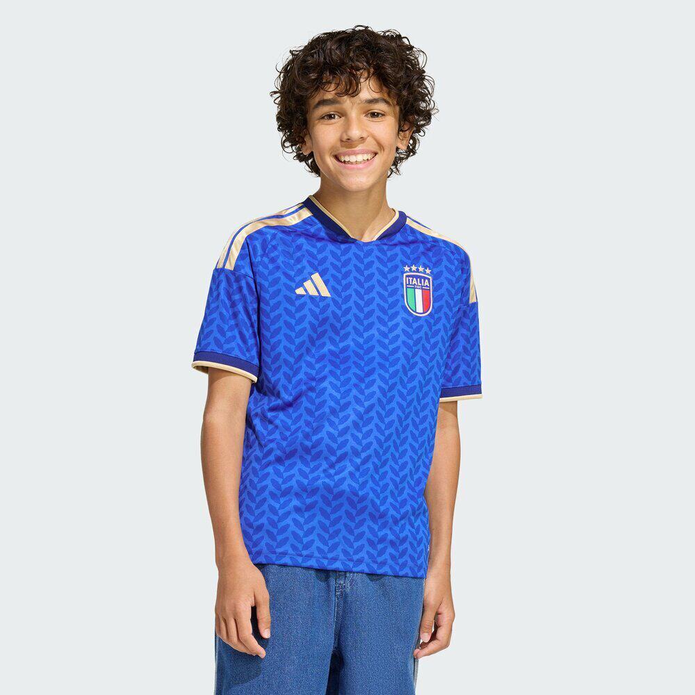 adidas阿迪达斯男大童FIGC H JSY Y意大利运动足球短袖T恤JY7585