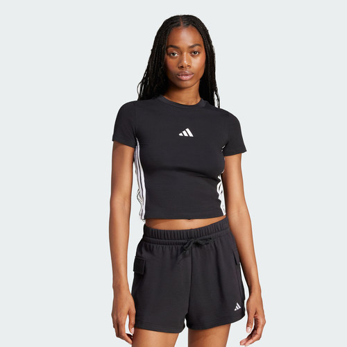 滔搏adidas阿迪达斯女子W 3S SJ BABY T运动休闲短袖T恤JC8325