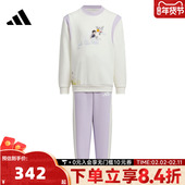 adidas阿迪达斯女小童LK 运动套服KB4574 SET长袖 GFX CREW