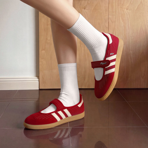 adidas阿迪达斯三叶草男女SAMBA玛丽珍芭蕾风运动休闲鞋KH7833