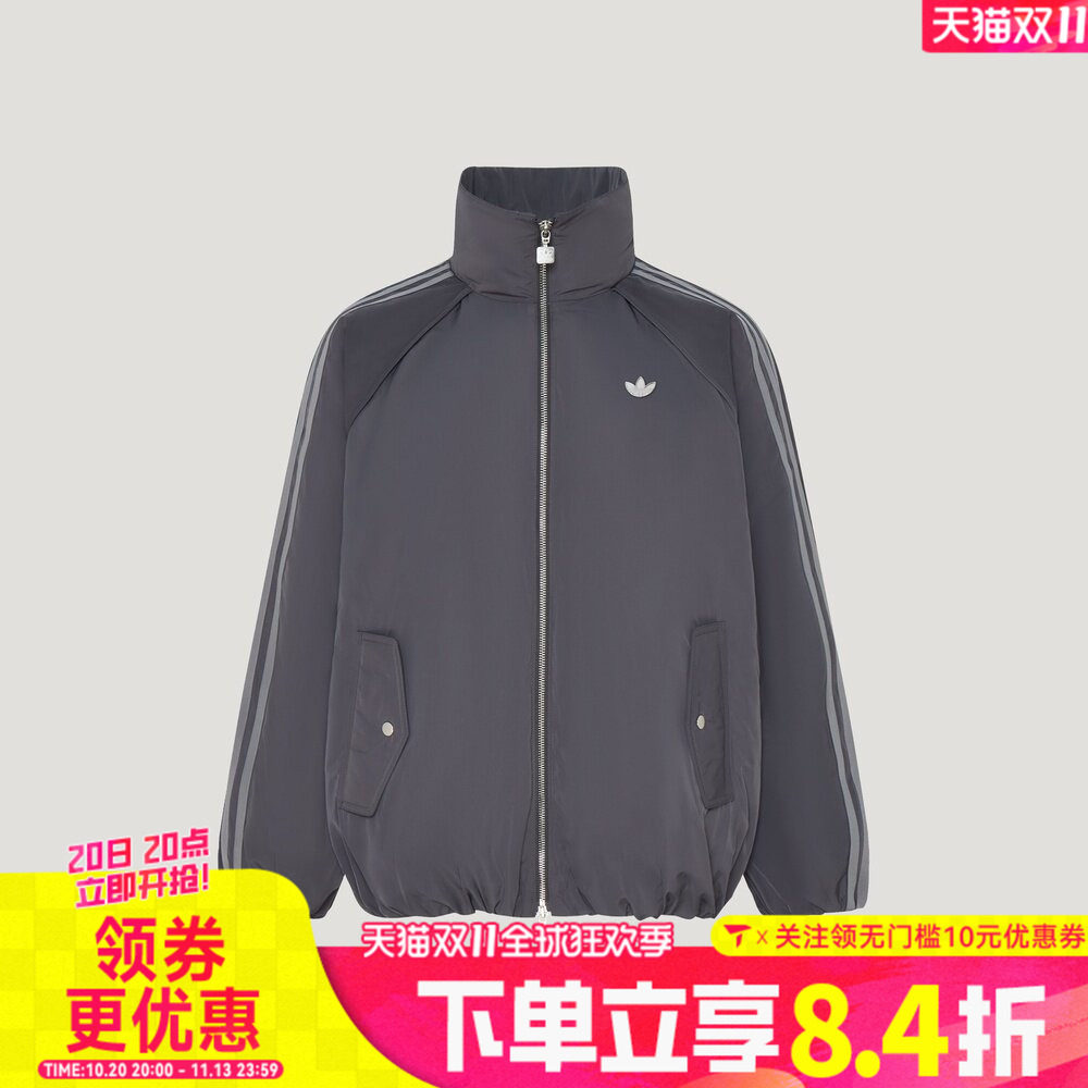 滔搏adidas阿迪达斯三叶草女子FUR PARKA运动休闲棉服外套LH9657