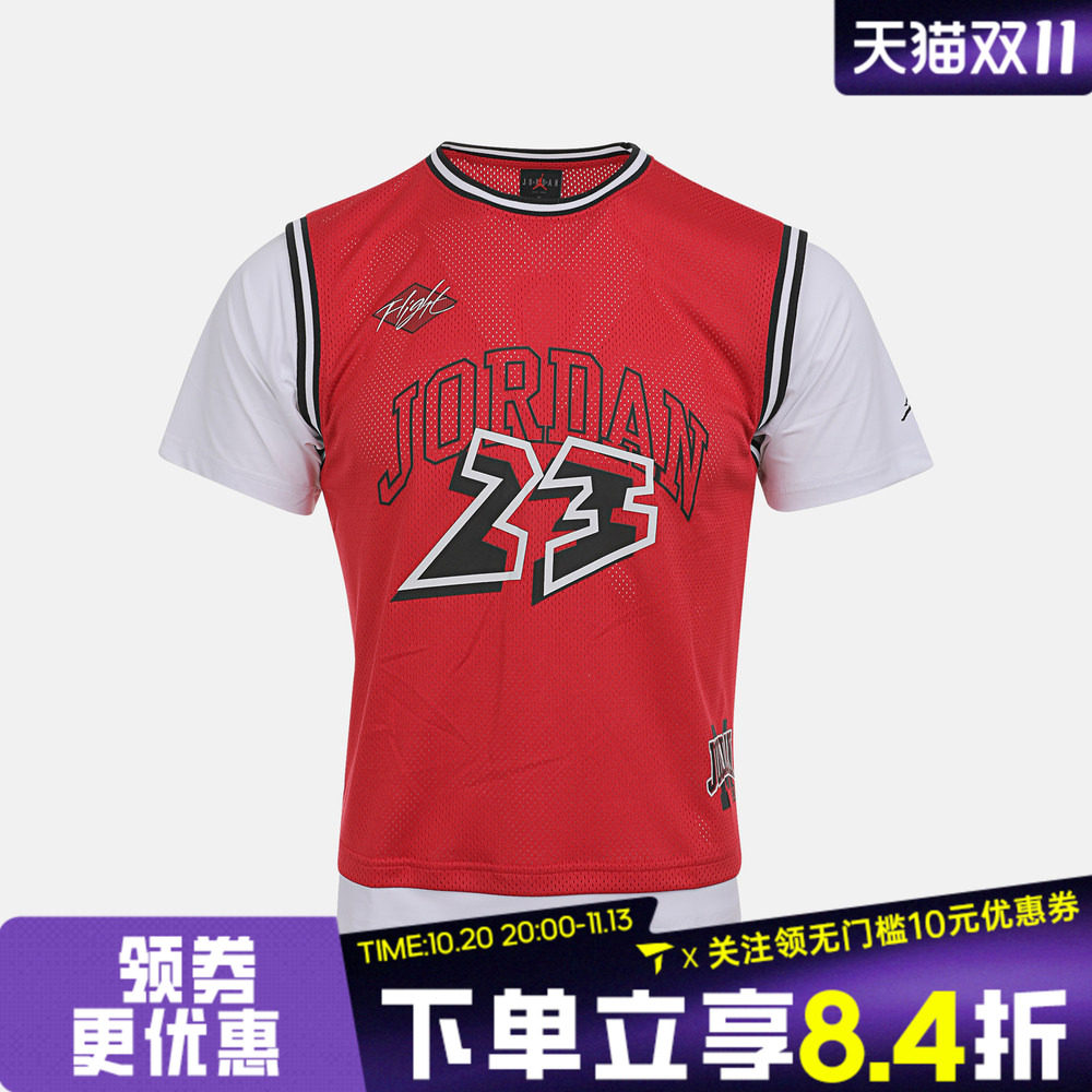 NIKE耐克男大童运动休闲短袖T恤JD2622054GS-004