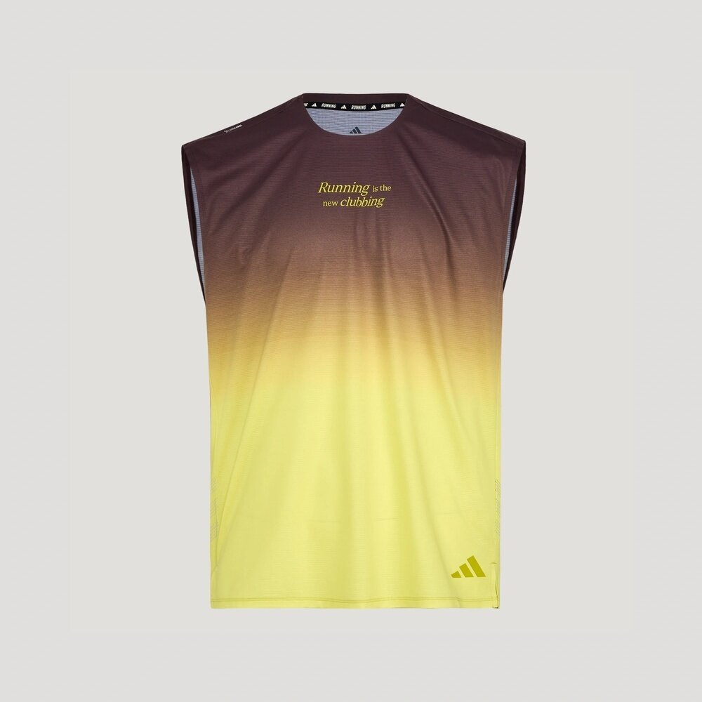 滔搏adidas阿迪达斯男子渐变色宽松跑步运动休闲无袖T恤KX4576