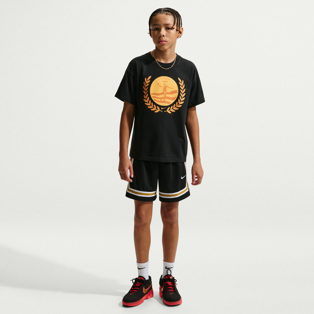 NIKE耐克男大童LJ K NK TEE M90 OR运动休闲短袖T恤IQ0257-010