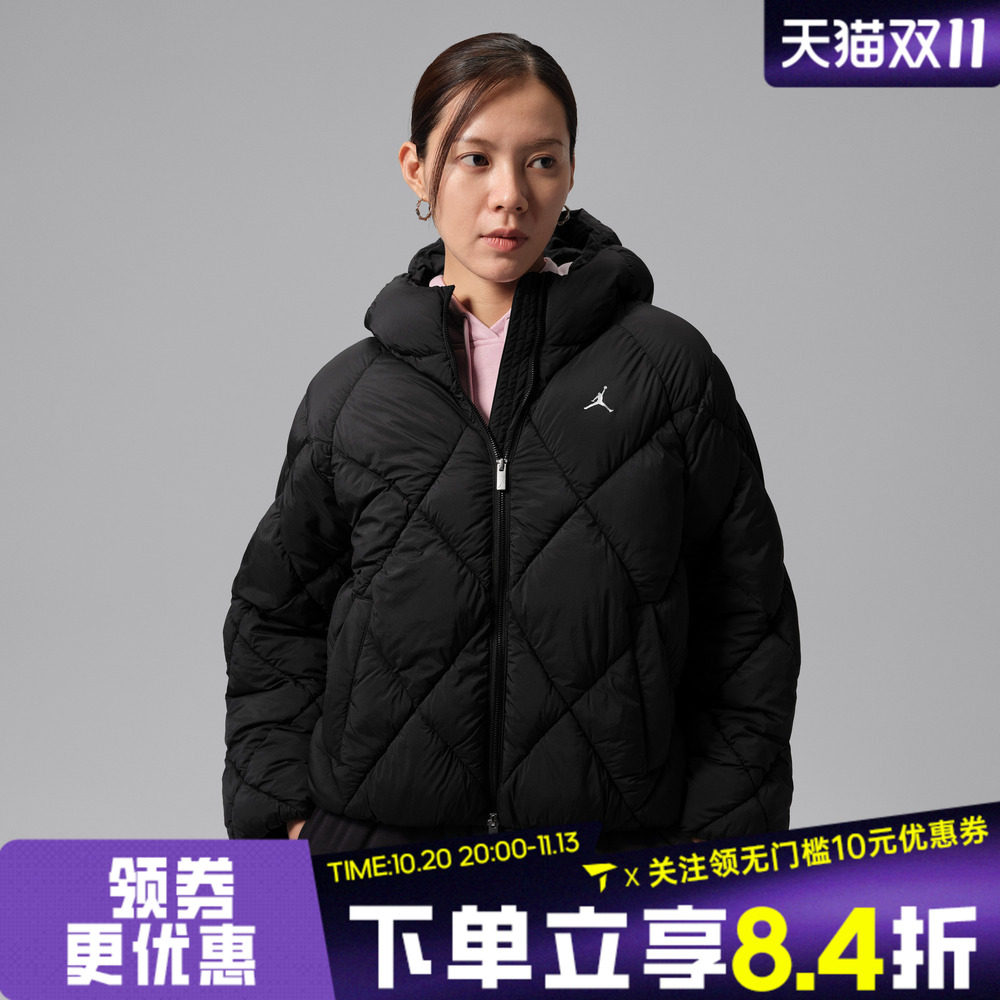 NIKE耐克女子J BRK PUFFER JKT运动休闲连帽棉服外套IM7235-010