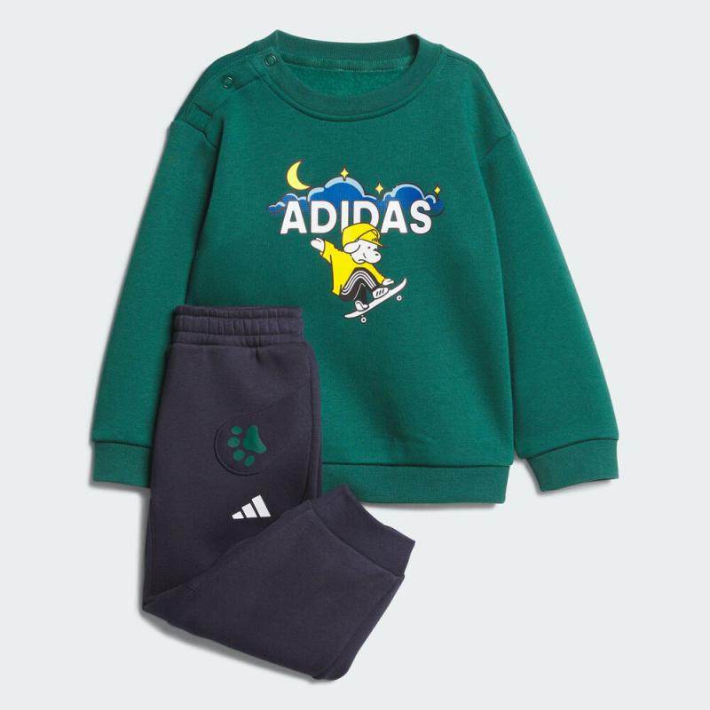 adidas阿迪达斯男婴童运动训练休闲长袖套装KC5397