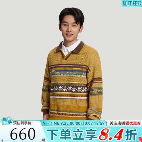 adidas阿迪达斯三叶草男子TOC POLO LS运动休闲套头衫毛衣LD3288