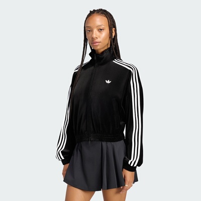 滔搏adidas阿迪达斯三叶草女子漏斗领运动休闲夹克外套LG4297