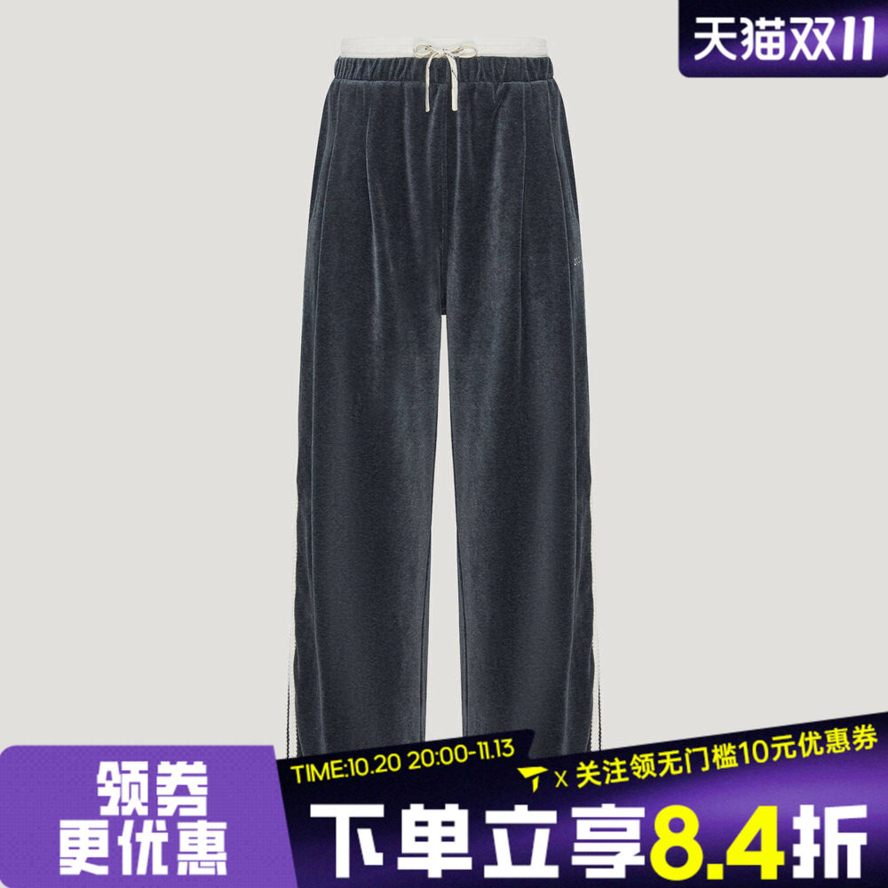 滔搏adidas阿迪达斯三叶草女子三条纹宽松运动休闲长裤KW8122