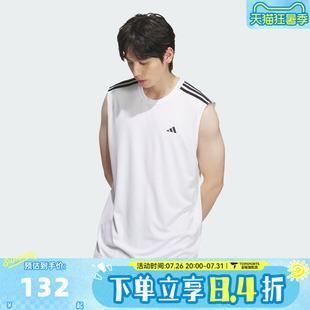 滔搏adidas阿迪达斯男女夏季透气舒适训练运动休闲无袖T恤KE5907