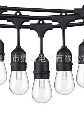 48FT-15灯E17 S14高压2700K-LED户外装饰灯串亚马逊欧规美规