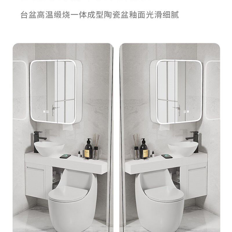 新超短54cmi蛋形小户型马桶带洗手盆卫生间坐便器洗漱台收纳浴室