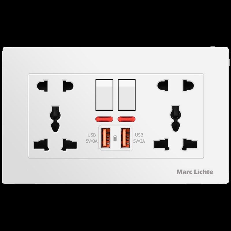 新146型c国际通用二开多十孔插座带双USB氮化镓快充港澳13A插座面,电子/电工,USB插座/快充插座,淘宝优惠券,粉丝福利购,淘宝优惠卷