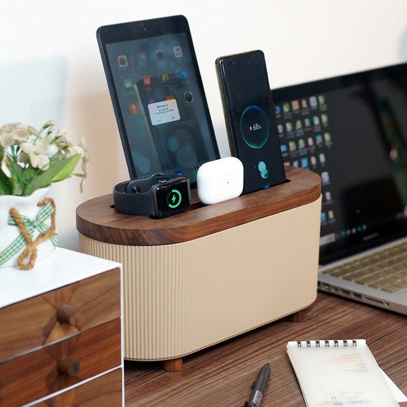 新黑胡桃木插线板排插收纳盒线材整理盒手机耳机手表平板i.Pad充,收纳整理,插线板收纳盒,淘宝优惠券,粉丝福利购,淘宝优惠卷