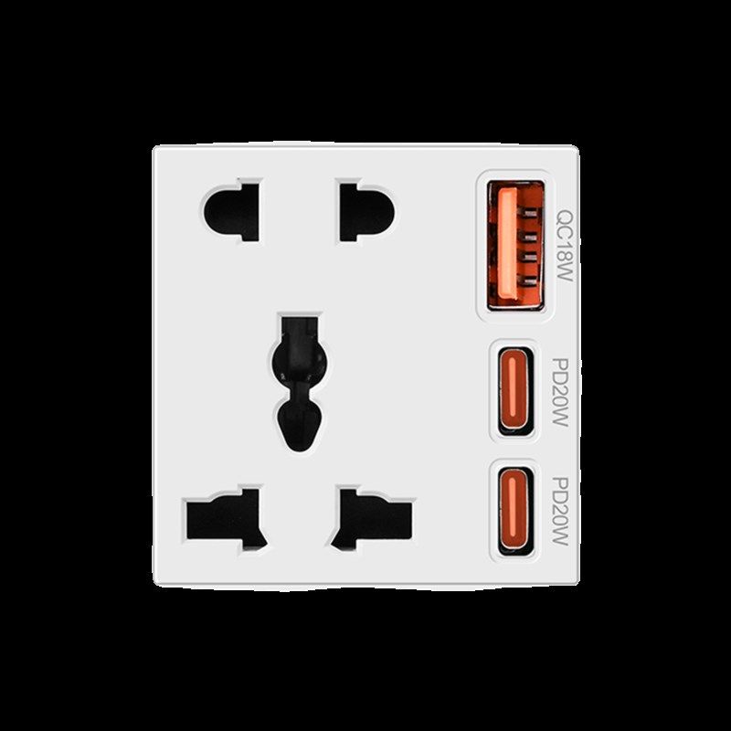 新暗装13A英式i多五孔插座带氮化镓快充type-c口USB插座手机充电,电子/电工,USB插座/快充插座,淘宝优惠券,粉丝福利购,淘宝优惠卷