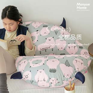 新蔓越家 ins风卡通床头靠背儿童房宝H宝靠垫沙发腰靠枕卧室装饰