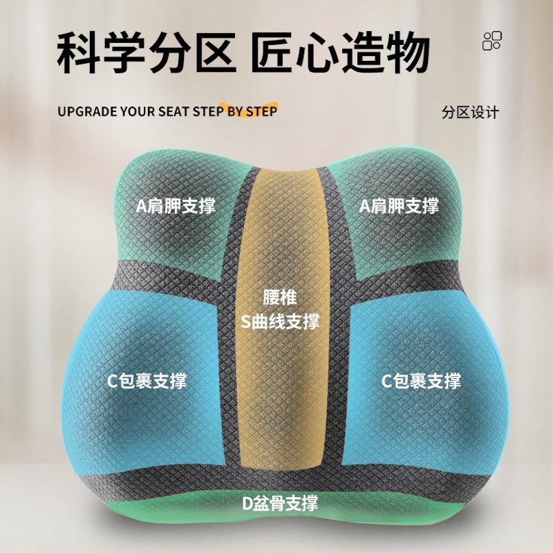 新腰靠腰垫护腰靠垫办公室座椅腰部支撑工L位久坐神器椅子靠枕靠,居家布艺,腰靠垫,淘宝优惠券,粉丝福利购,淘宝优惠卷