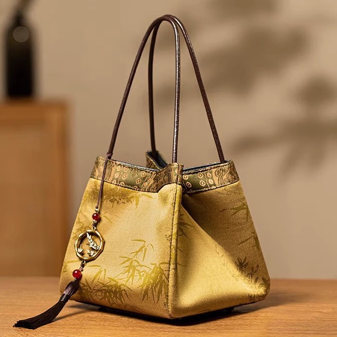 香云纱手提包包良锦记小方包国风