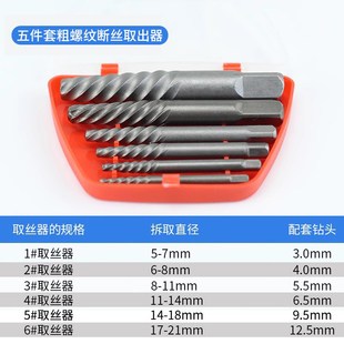 德国进口直槽取出器四方形断丝螺丝打滑丝正反牙水管断管