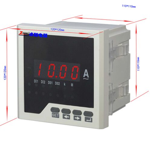 数显式电流表尺寸120*120交流10A/5A/1A直流10A/75MV/20MA/4-20MA