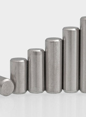 M6M8M10 304不锈钢实心圆柱销子定位销钉固定销*6x8x12x15x25x100