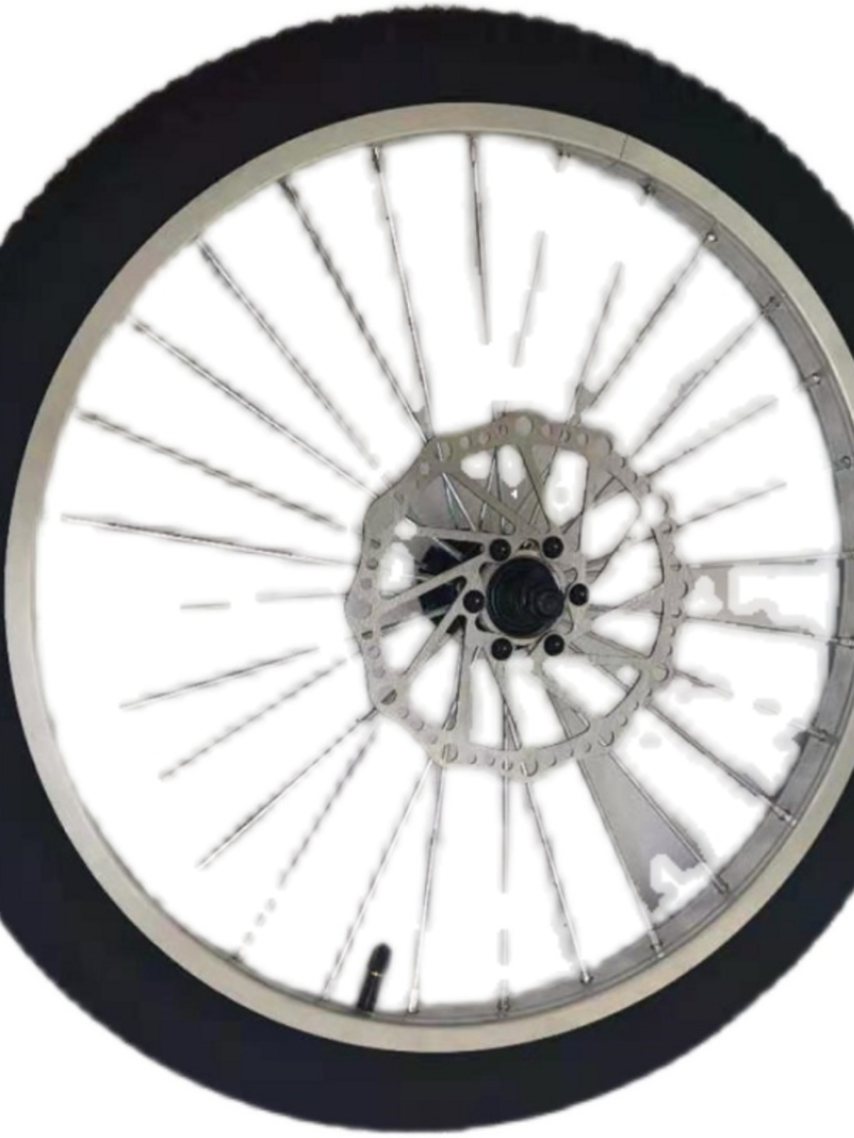 定制自行车碟刹前轮161820寸山地车车轮带16厘米碟刹片减震前叉轮