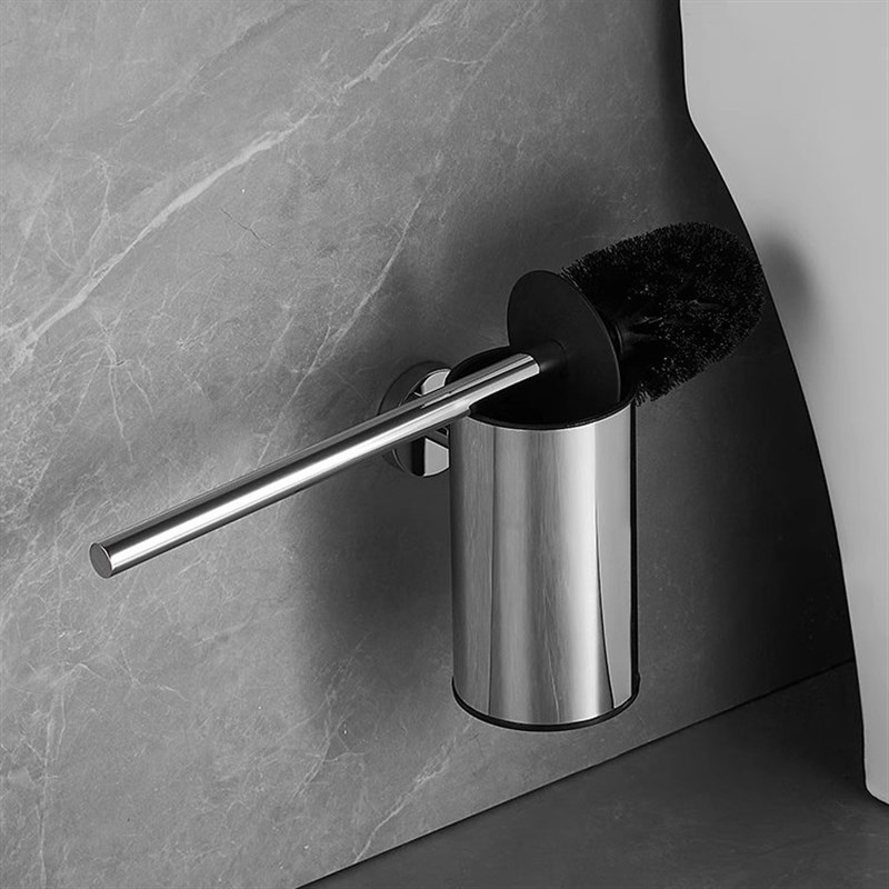 2024卫生间加厚马桶刷家用无死角落地式置物架多层酒店壁挂不锈钢