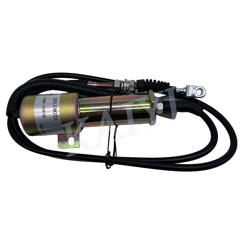 挖机配件现代R215-7-9熄火控制器开关电磁断油阀11N6-66030-24