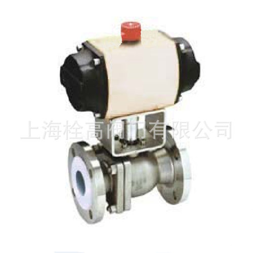 供应 气动不锈钢衬氟球阀 q641f46-16p不锈钢气动衬氟球阀