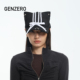 GENZERO「kitty」猫耳棒球帽绑带蝴蝶结猫耳朵帽子男女同款 鸭舌帽