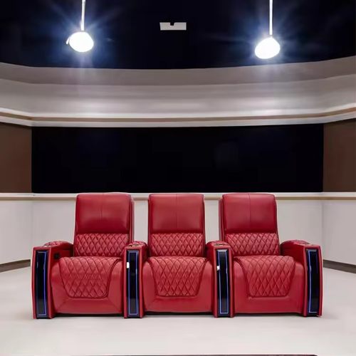 leather Home Theater Seating Seats Electric recliner sofa