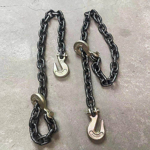 起重链条吊索具羊角抓钩吊具捆绑链条双钩吊钩挂钩G80锰钢吊链