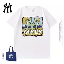MYLY重磅潮牌短袖t恤夏季男女情侣宽松大码纯棉圆领短袖体恤 2
