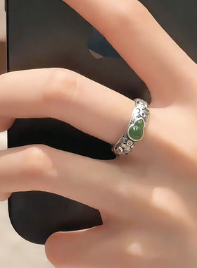 925银复古民族风祥云葫芦戒指女