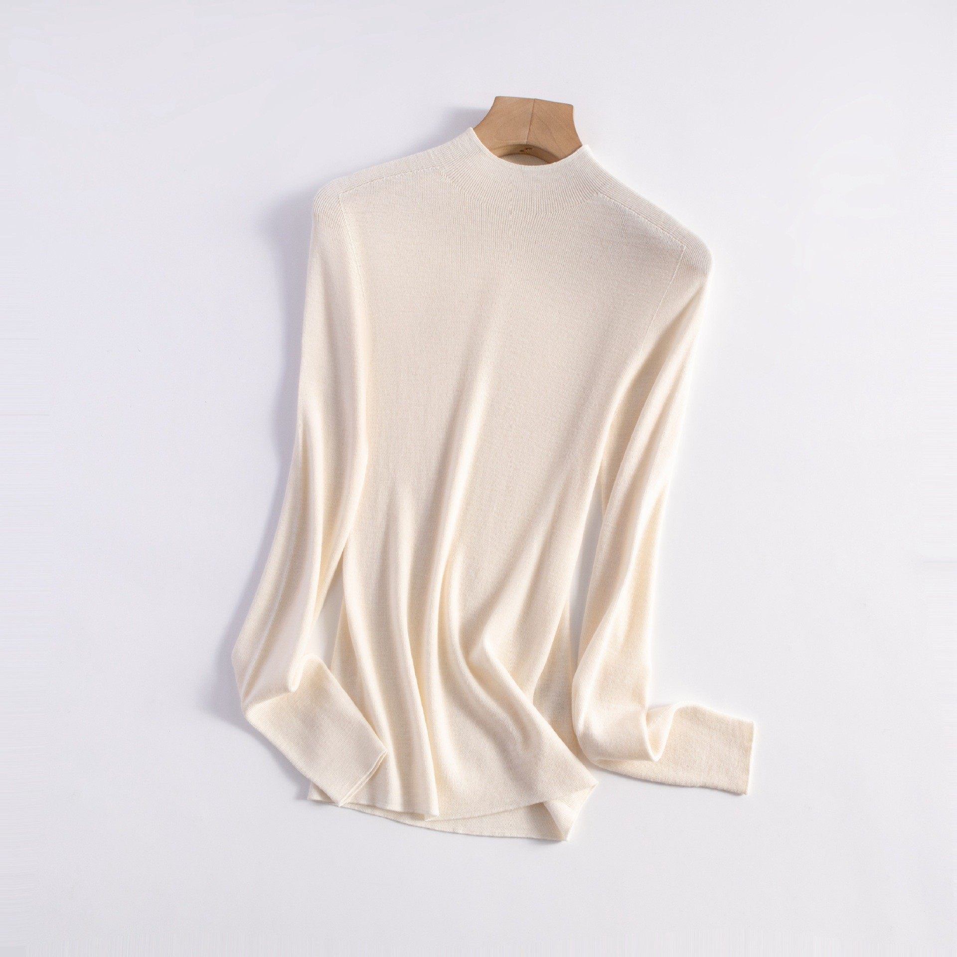 新澳100精纺羊毛衫无缝一体针织衫女装25早秋内搭半高领打底衫女,女装/女士精品,羊绒衫,淘宝优惠券,粉丝福利购,淘宝优惠卷